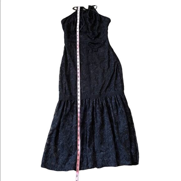 Bebe Black Lace Halter Midi Dress - Picture 12 of 15